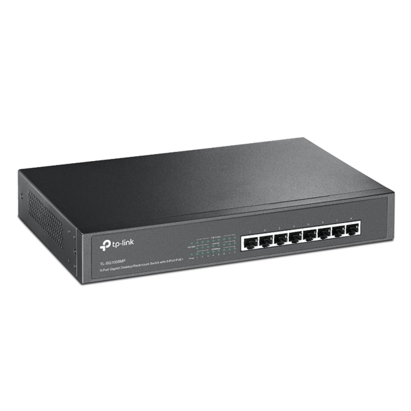 TP-Link TL-SG1008MP 8xGb Rack switch switch 153 W POE+, kovový TP-Link TL-SG1008MP 8xGb Rack switch switch 153 W POE+, kovový