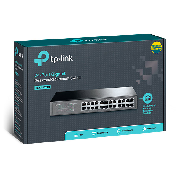 TP-Link TL-SG1024D, 24 portov gigabitový sieťový switch stolný/rack