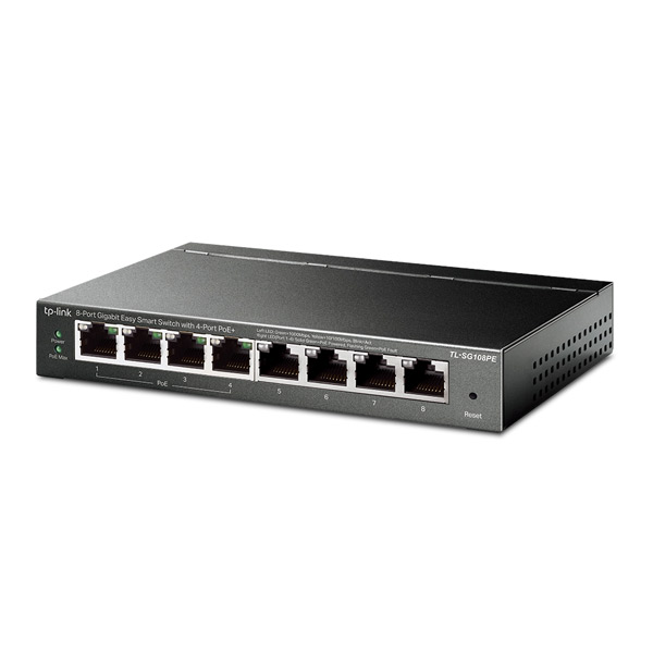 TP-Link TL-SG108PE, 8 portov gigabitový inteligentný sieťový switch TP-Link TL-SG108PE, 8 portov gigabitový inteligentný sieťový switch
