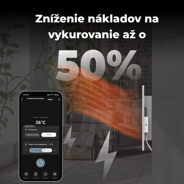 Aeno prémiový eko Smart ohrievač, čierny