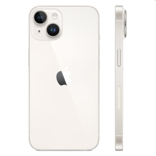 Apple iPhone 14 128GB, hviezdna biela