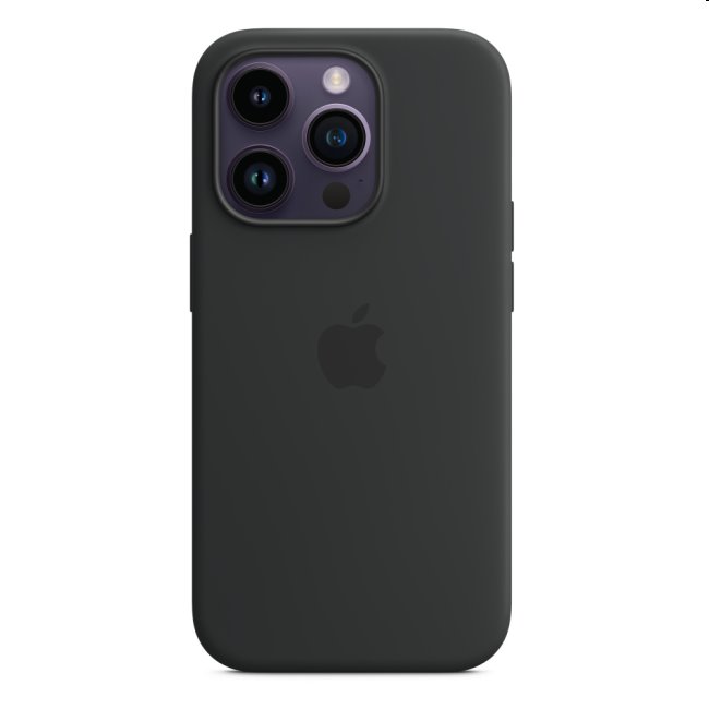 Silikónový zadný kryt pre Apple iPhone 14 Pro s MagSafe, polnočná