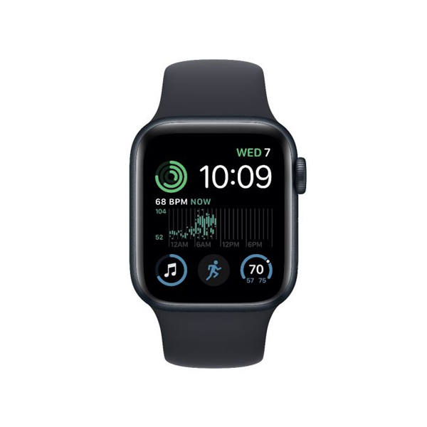 Apple Watch SE GPS 44mm polnočná , hliníkové puzdro so športovým remienkom polnočná