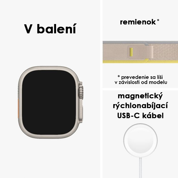 Apple Watch Ultra GPS + Cellular 49mm Titanium Case with polnočná Ocean Band Apple Watch Ultra GPS + Cellular 49mm Titanium Case with polnočná Ocean Band