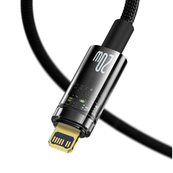 Baseus rýchlo nabíjací dátový kábel USB-C/Lightning 1 m, čierny