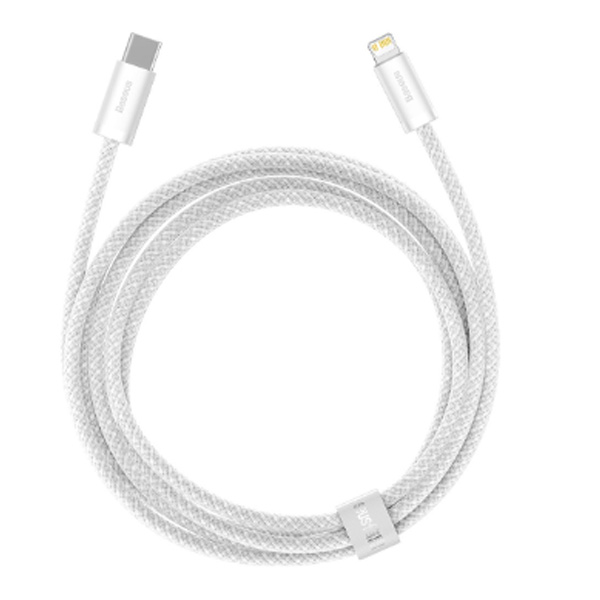 Baseus rýchlo nabíjací dátový kábel USB-C/Lightning 2 m, biely Baseus rýchlo nabíjací dátový kábel USB-C/Lightning 2 m, biely