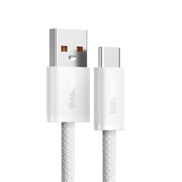 Baseus rýchlo nabíjací dátový kábel USB/USB-C 1 m, biely