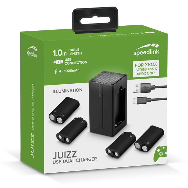 Duálna nabíjačka Speedlink Juizz USB pre Xbox Series a  Xbox One, čierna