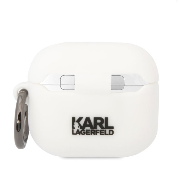 Karl Lagerfeld and Choupette silikónový obal pre Apple Airpods 3, biely
