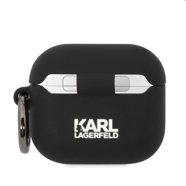 Karl Lagerfeld and Choupette silikónový obal pre Apple Airpods 3, čierny Karl Lagerfeld and Choupette silikónový obal pre Apple Airpods 3, čierny