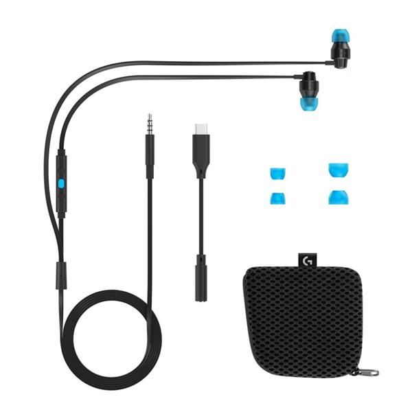 Logitech G333 - herné slúchadlá do uší, 3,5mm + USB-C, čierne