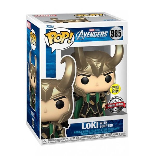 POP! Loki with Scepter, Avengers (Marvel) Special Edition (Svieti v tme)