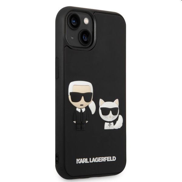 Zadný Karl Lagerfeld and Choupette 3D pre Apple iPhone 14 Plus, čierna Zadný Karl Lagerfeld and Choupette 3D pre Apple iPhone 14 Plus, čierna
