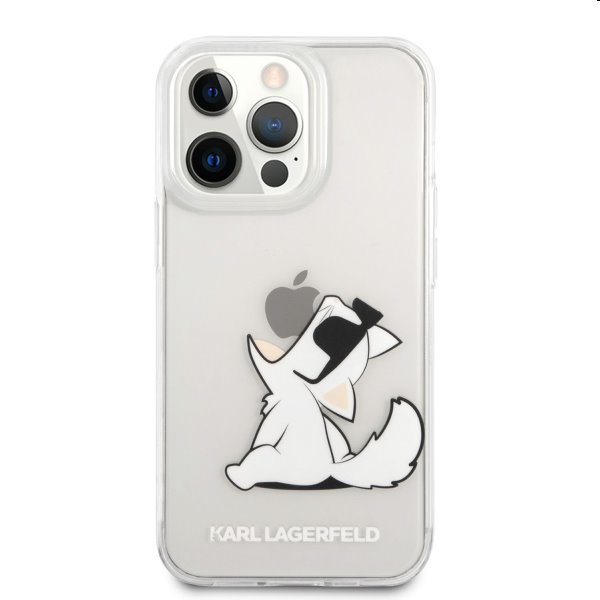 Zadný kryt Karl Lagerfeld PC/TPU Choupette Eat for Apple iPhone 14 Pro, transparentná
