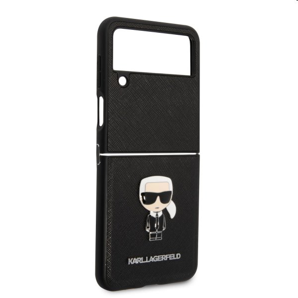 Puzdro Karl Lagerfeld PU Saffiano Ikonik for Samsung Galaxy Z Flip4, čierne Puzdro Karl Lagerfeld PU Saffiano Ikonik for Samsung Galaxy Z Flip4, čierne