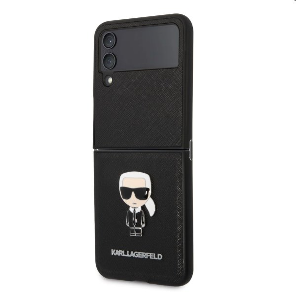 Puzdro Karl Lagerfeld PU Saffiano Ikonik for Samsung Galaxy Z Flip4, čierne Puzdro Karl Lagerfeld PU Saffiano Ikonik for Samsung Galaxy Z Flip4, čierne