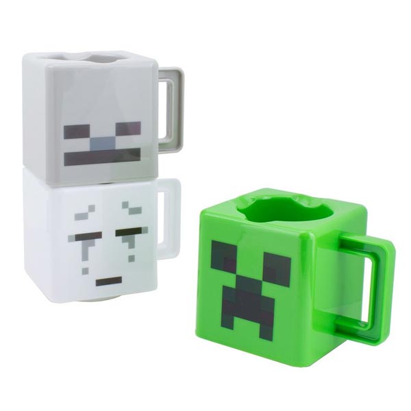 Šálky Minecraft Stacking Mugs x3