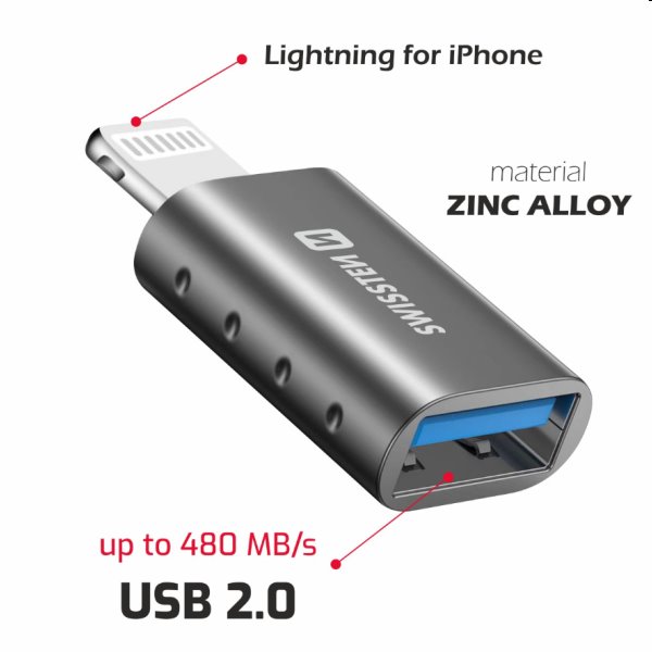 Swissten adapter Lightning/USB-A
