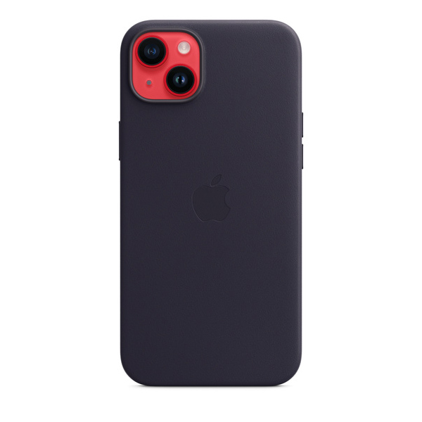 Kožený zadný kryt pre Apple iPhone 14 Plus s MagSafe, atramentovo fialová