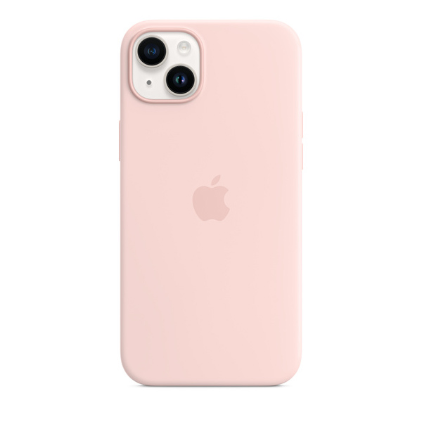 Silikónový zadný kryt pre Apple iPhone 14 Plus s MagSafe, kriedovo-ružová