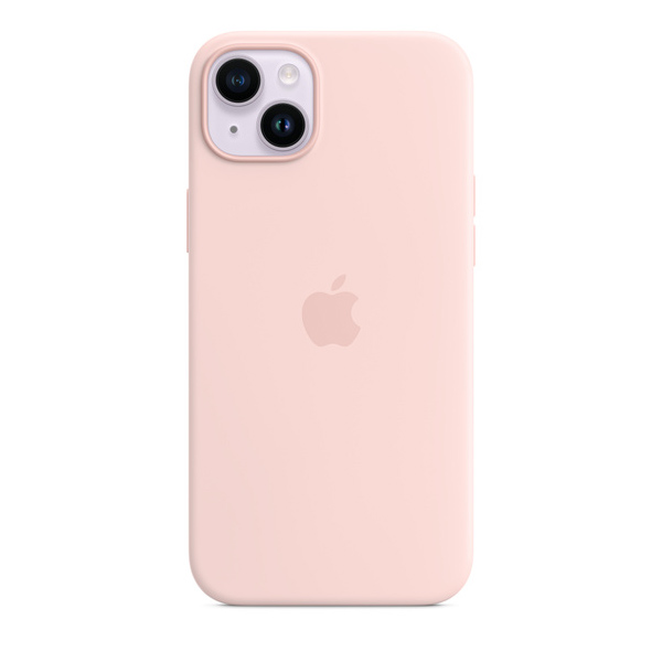 Silikónový zadný kryt pre Apple iPhone 14 Plus s MagSafe, kriedovo-ružová Silikónový zadný kryt pre Apple iPhone 14 Plus s MagSafe, kriedovo-ružová