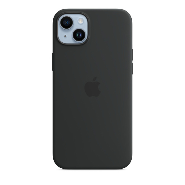 Silikónový zadný kryt pre Apple iPhone 14 Plus s MagSafe, polnočná