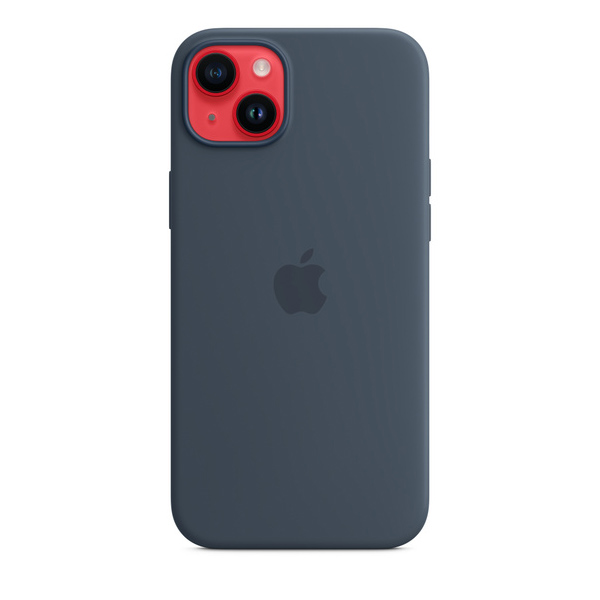 Silikónový zadný kryt pre Apple iPhone 14 Plus s MagSafe, búrkovo modrá