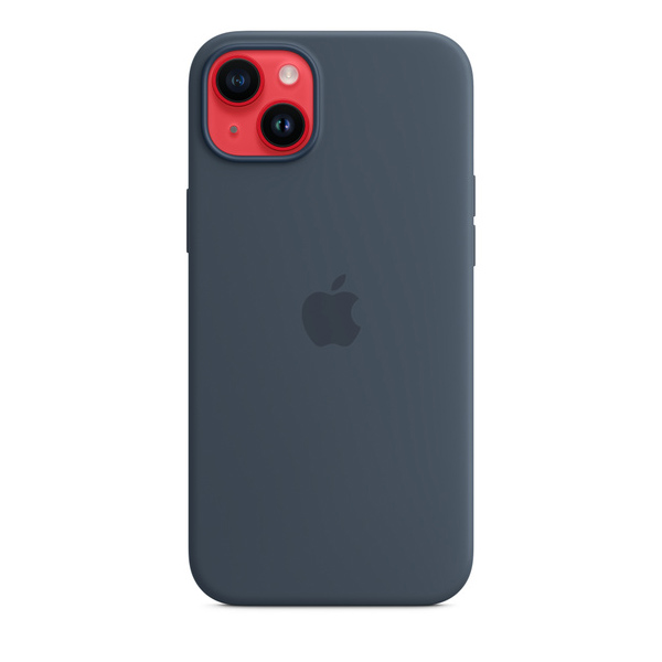Silikónový zadný kryt pre Apple iPhone 14 Plus s MagSafe, búrkovo modrá Silikónový zadný kryt pre Apple iPhone 14 Plus s MagSafe, búrkovo modrá