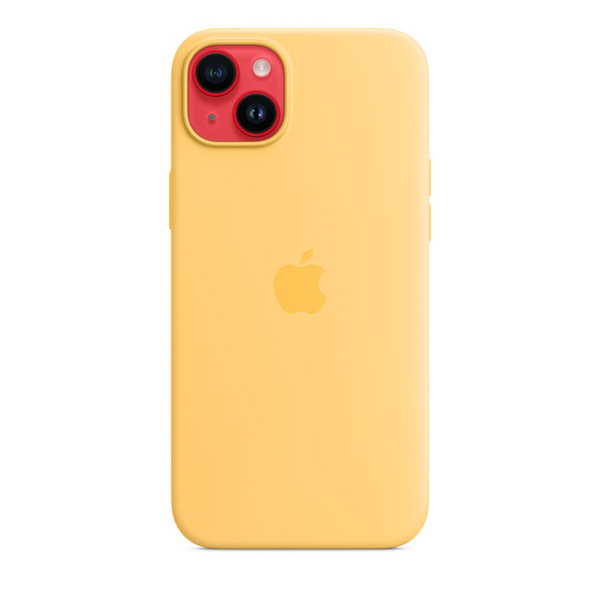 Silikónový zadný kryt pre Apple iPhone 14 Plus s MagSafe, slnečne žltá