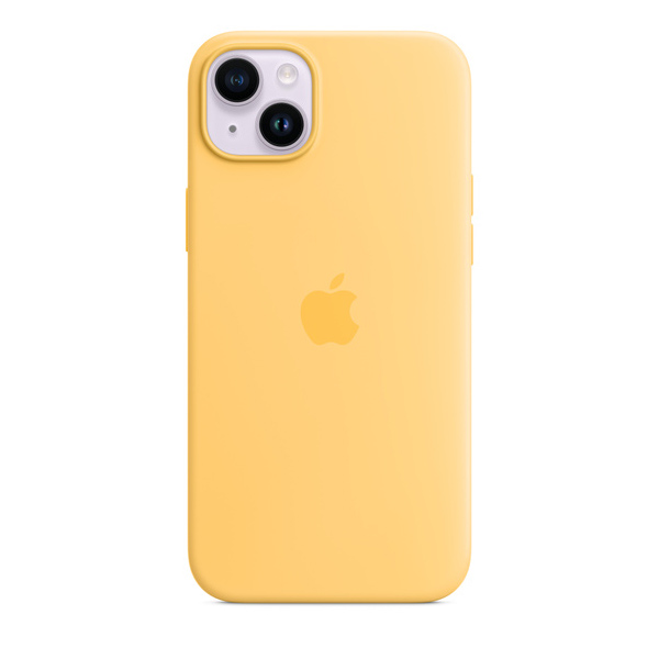 Silikónový zadný kryt pre Apple iPhone 14 Plus s MagSafe, slnečne žltá
