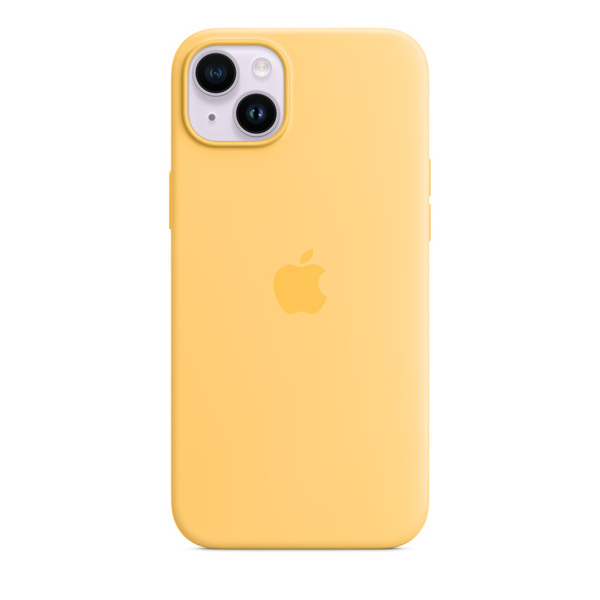 Silikónový zadný kryt pre Apple iPhone 14 Plus s MagSafe, slnečne žltá Silikónový zadný kryt pre Apple iPhone 14 Plus s MagSafe, slnečne žltá