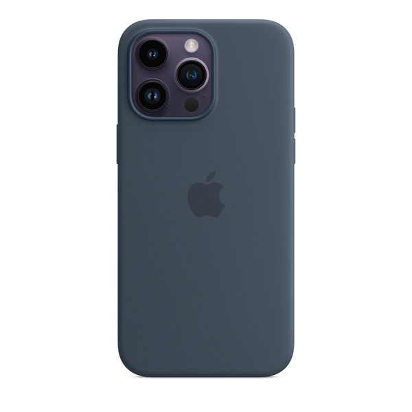 Silikónový zadný kryt pre Apple iPhone 14 Pro Max s MagSafe, búrkovo modrá