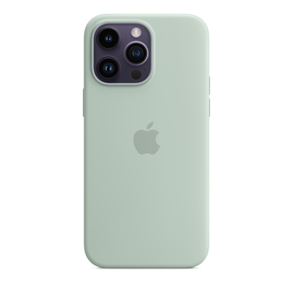Silikónový zadný kryt pre Apple iPhone 14 Pro Max s MagSafe, dužnatkovo modrá