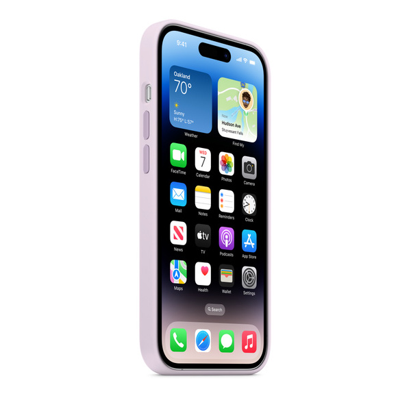 Silikónový zadný kryt pre Apple iPhone 14 Pro s MagSafe, orgovánovo modrá