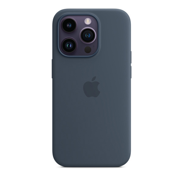 Silikónový zadný kryt pre Apple iPhone 14 Pro s MagSafe, búrkovo modrá Silikónový zadný kryt pre Apple iPhone 14 Pro s MagSafe, búrkovo modrá