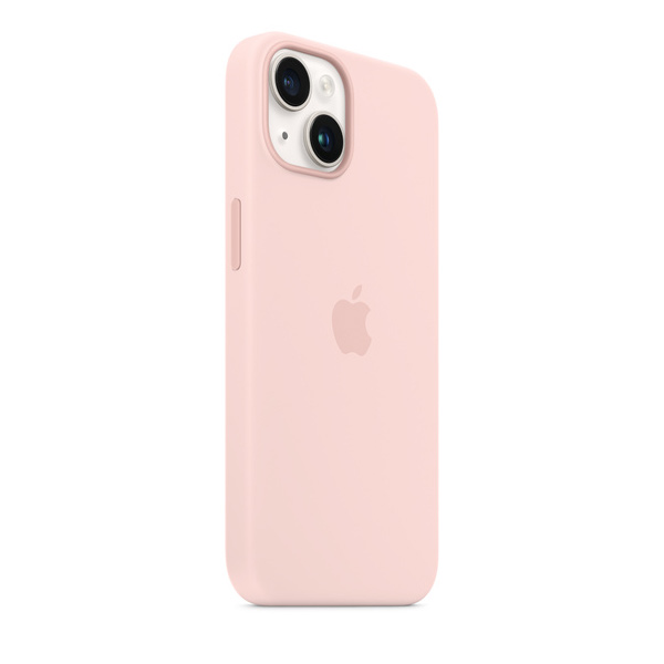Silikónový zadný kryt pre Apple iPhone 14 s MagSafe, kriedovo-ružová