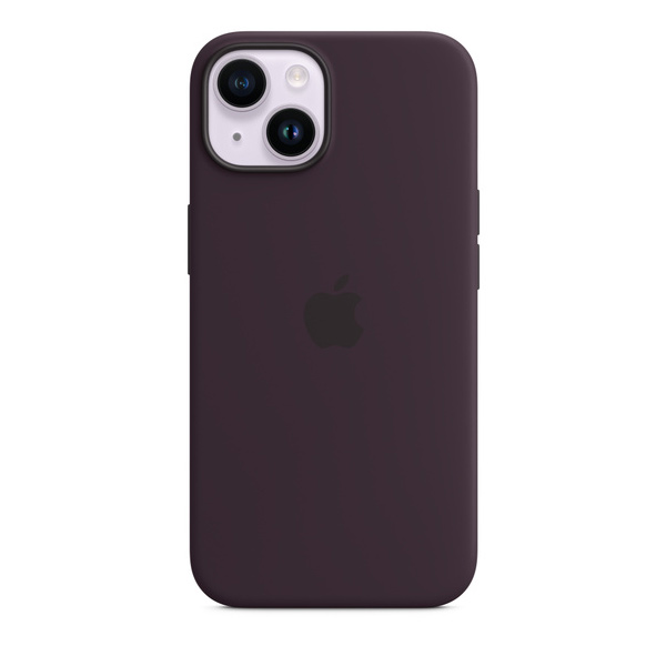 Silikónový zadný kryt pre Apple iPhone 14 s MagSafe, bazovo fialová