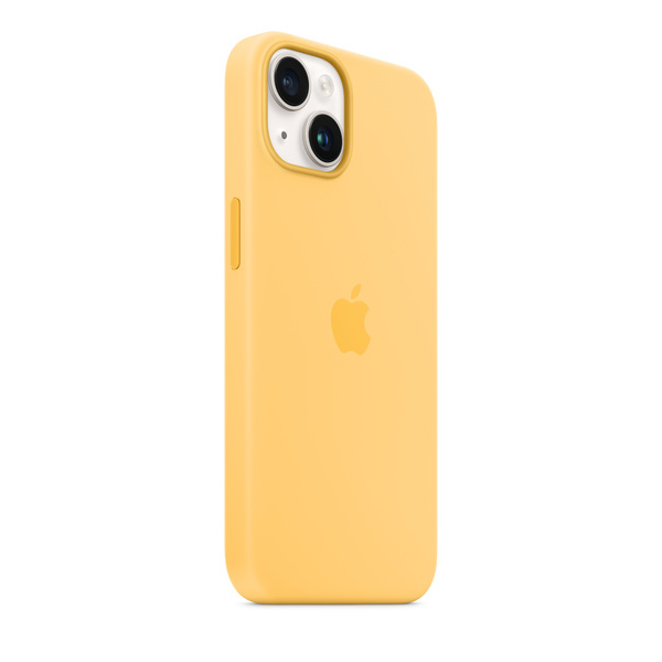 Silikónový zadný kryt pre Apple iPhone 14 s MagSafe, slnečne žltá
