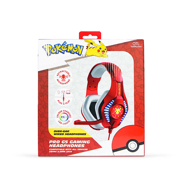 Detské herné slúchadlá OTL Technologies PRO G5 Pokémon Electrifying