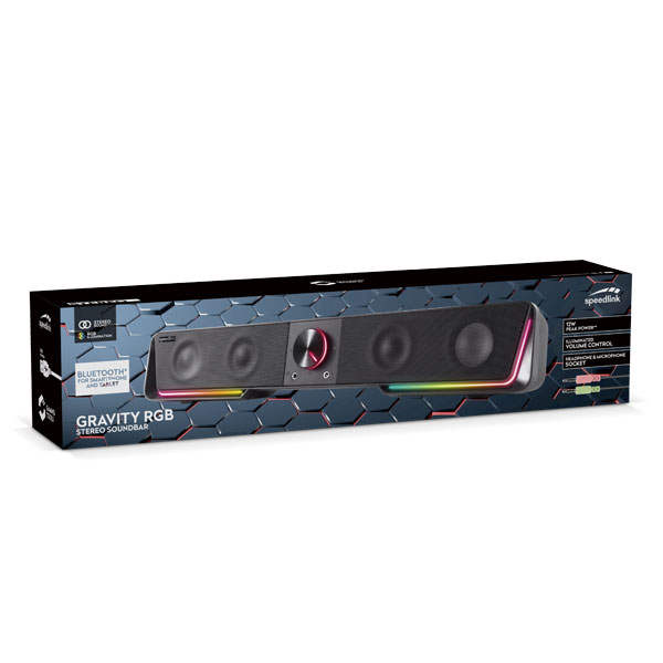 Speedlink Gravity RGB Stereo Soundbar, black