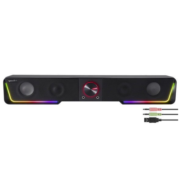 Speedlink Gravity RGB Stereo Soundbar, black