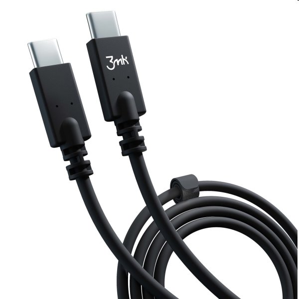 3mk Hyper Cable USB-C/USB-C 1m, 100W, čierny 3mk Hyper Cable USB-C/USB-C 1m, 100W, čierny
