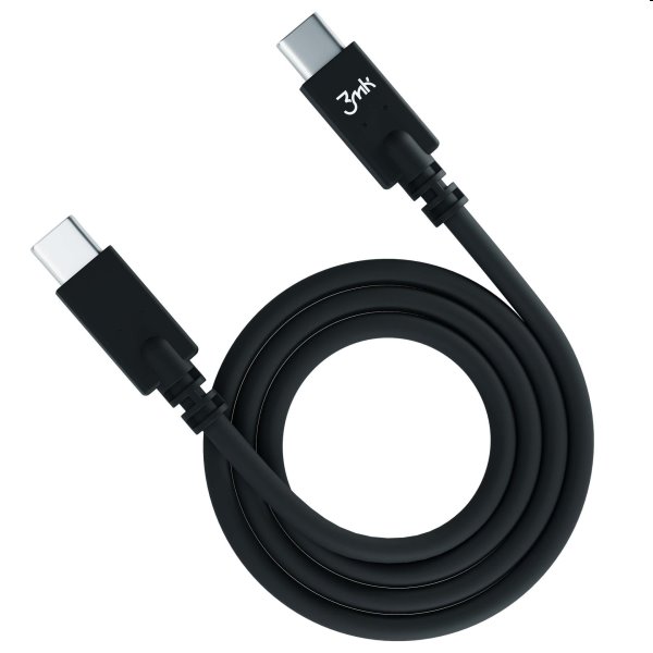 3mk Hyper Cable USB-C/USB-C 1m, 100W, čierny 3mk Hyper Cable USB-C/USB-C 1m, 100W, čierny
