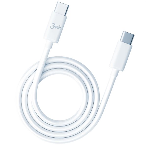 3mk Hyper Cable USB-C/USB-C 2m, 100 W, biely
