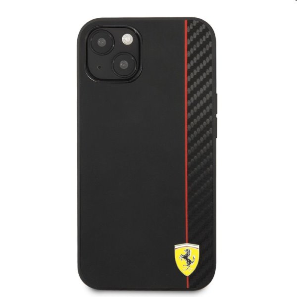 Zadný kryt Ferrari Smooth and Carbon Effect pre Apple iPhone 13 mini, čierna