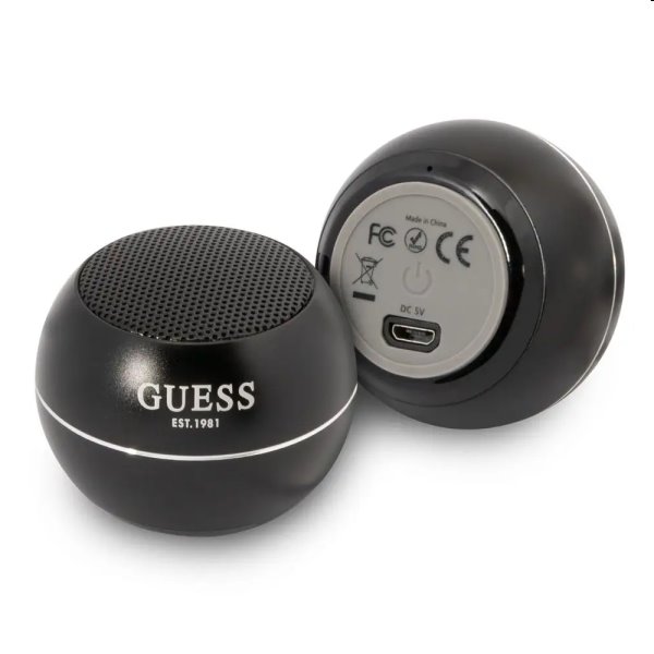 Guess Mini Bluetooth Speaker, čierny