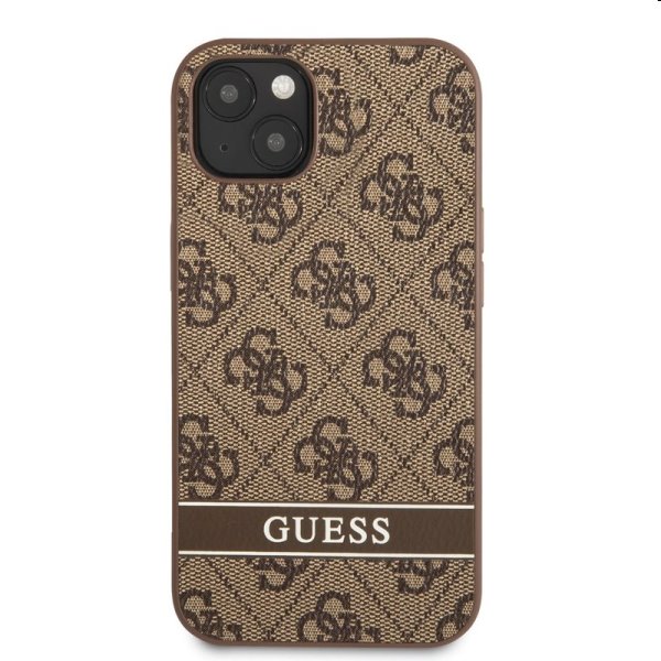 Zadný kryt Guess PU 4G Stripe pre Apple iPhone 13 mini, hnedá Zadný kryt Guess PU 4G Stripe pre Apple iPhone 13 mini, hnedá