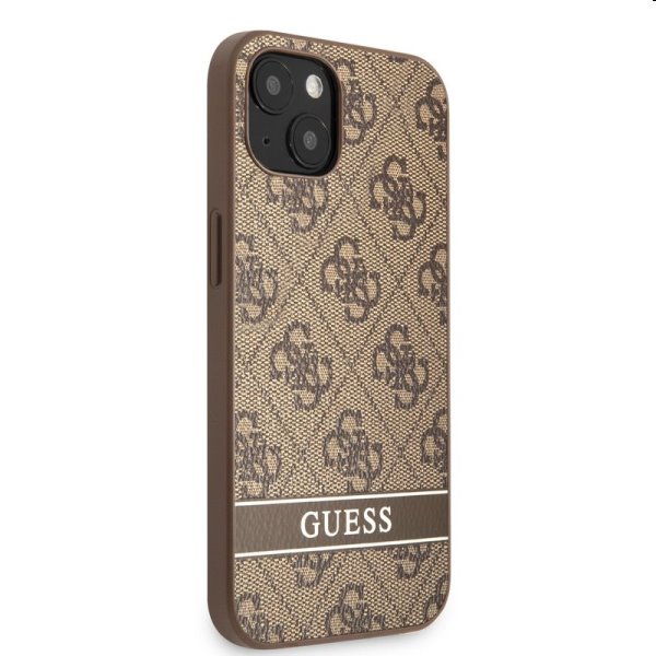 Zadný kryt Guess PU 4G Stripe pre Apple iPhone 13 mini, hnedá Zadný kryt Guess PU 4G Stripe pre Apple iPhone 13 mini, hnedá