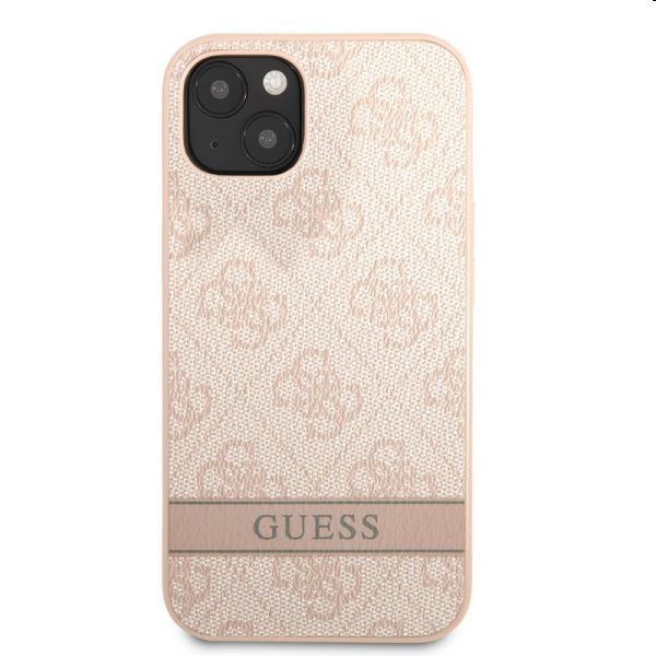 Zadný kryt Guess PU 4G Stripe pre Apple iPhone 13 mini, ružová