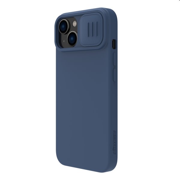 Zadný silikónový kryt Nillkin CamShield Silky pre Apple iPhone 14, modrá